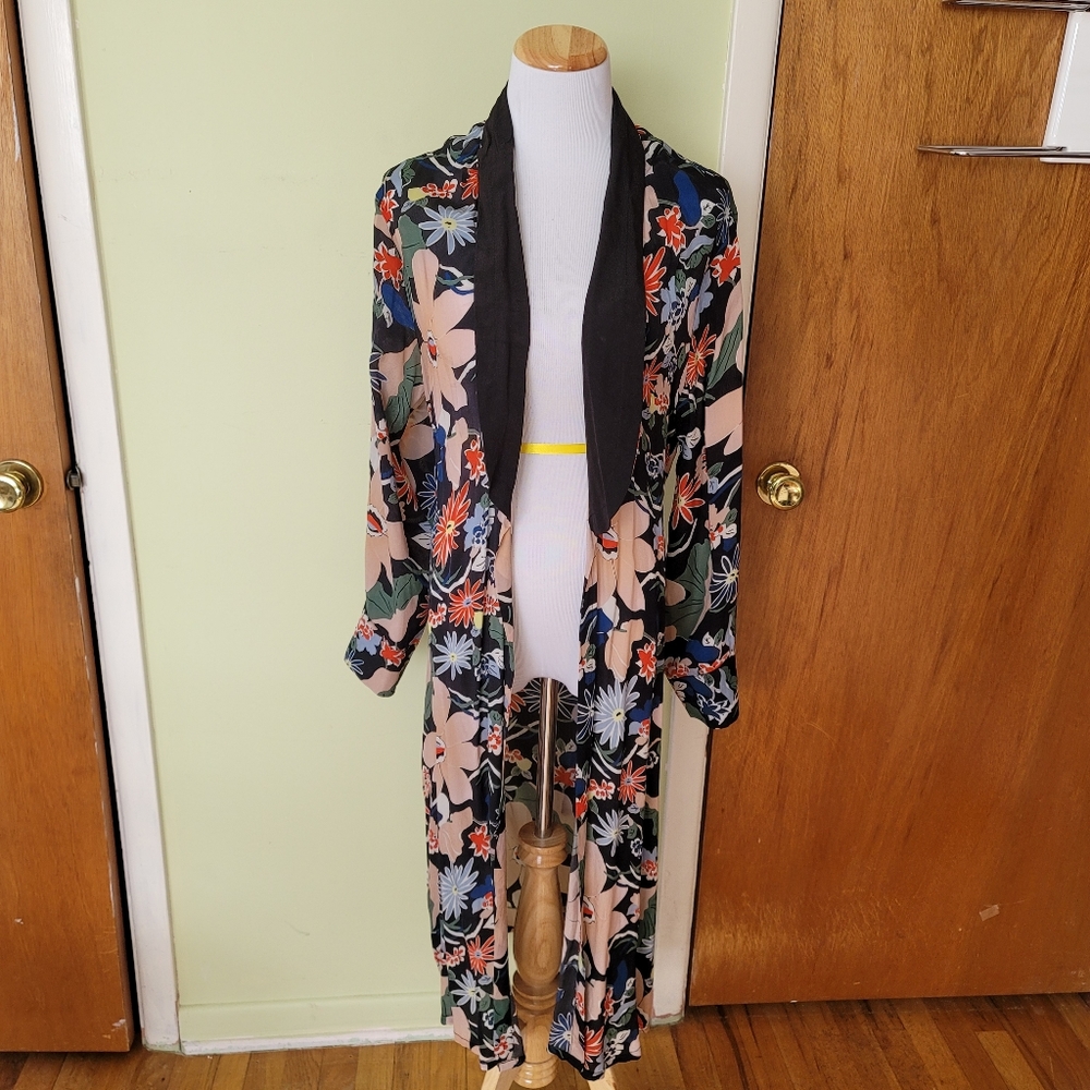 Lily & Lionel Floral Duster Jacket Multicolor XS